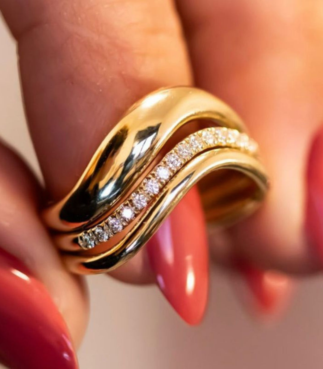 Anillo Wave Set3 #7