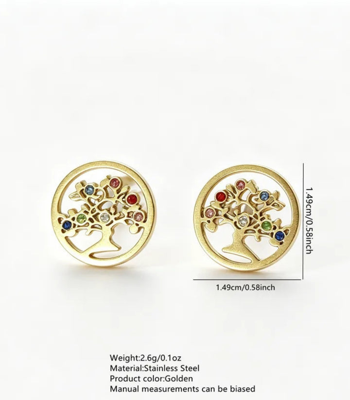 Aretes Arbol de la Vida Zirconias