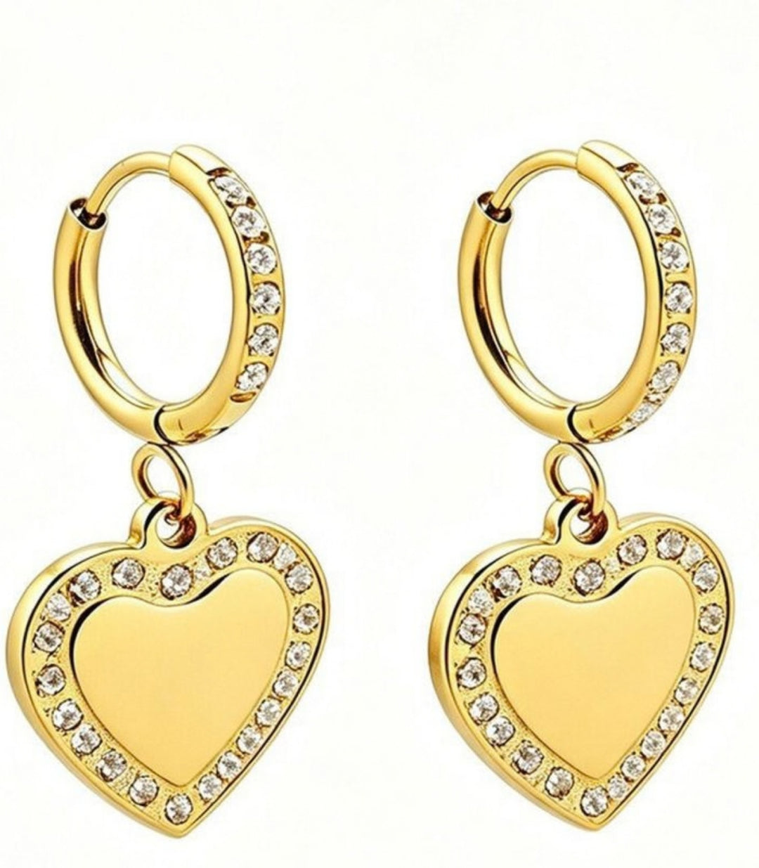 Aretes Corazon con Zirconias