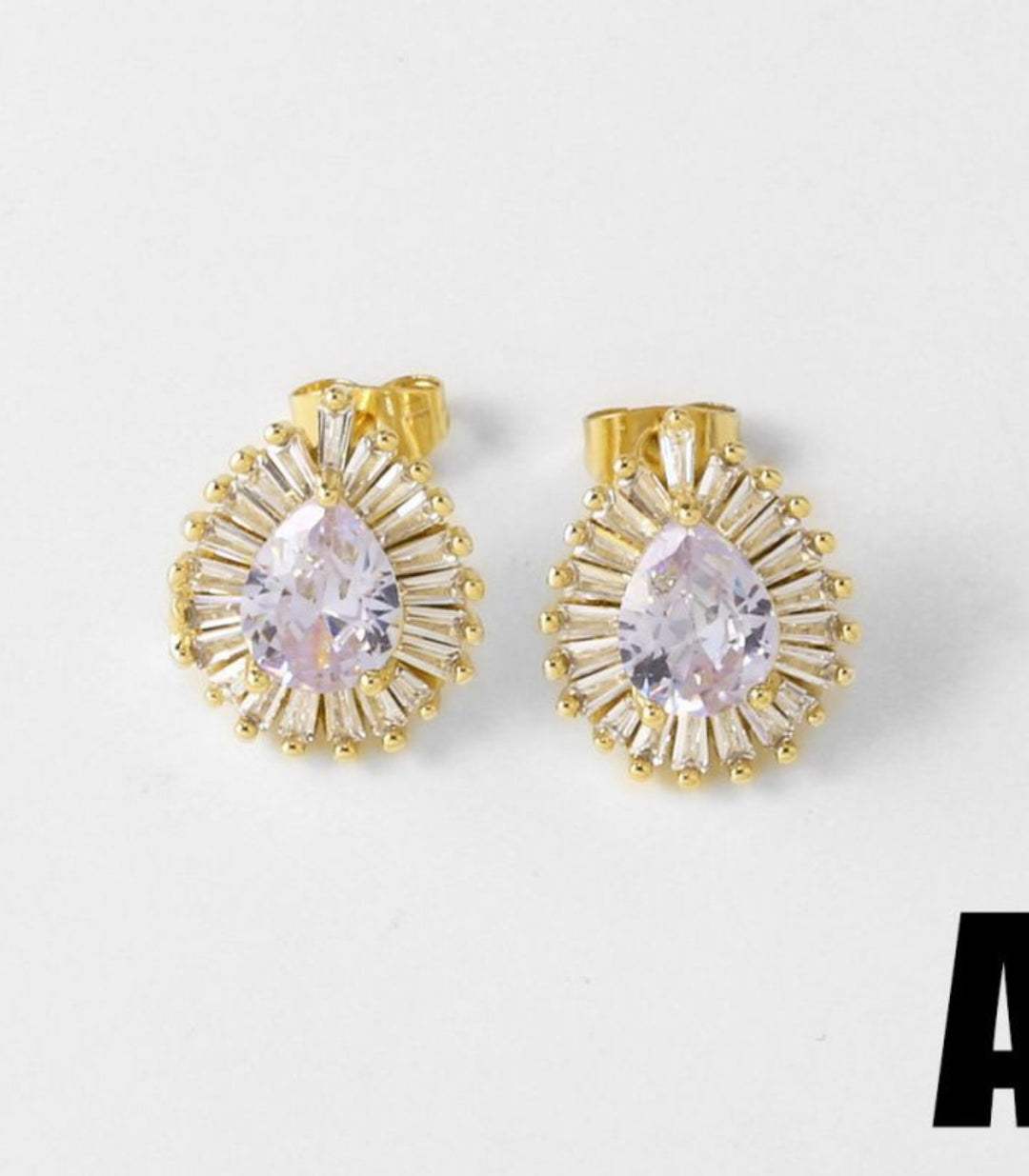 Aretes Teardrop With Zircon