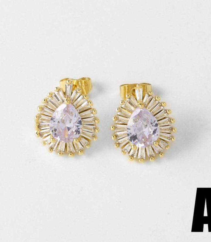 Aretes Teardrop With Zircon