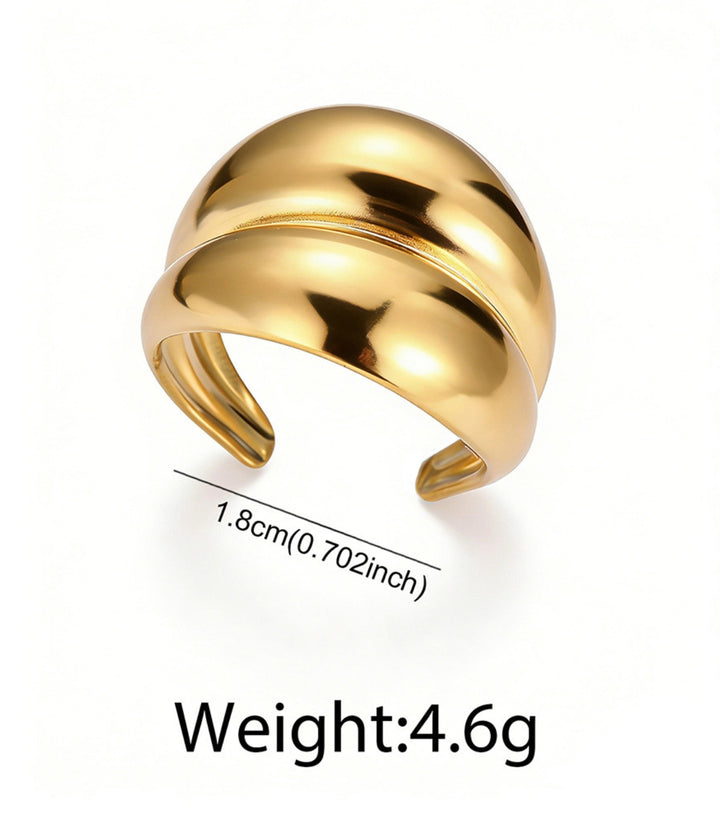 Anillo Abierto irregular dorado 1