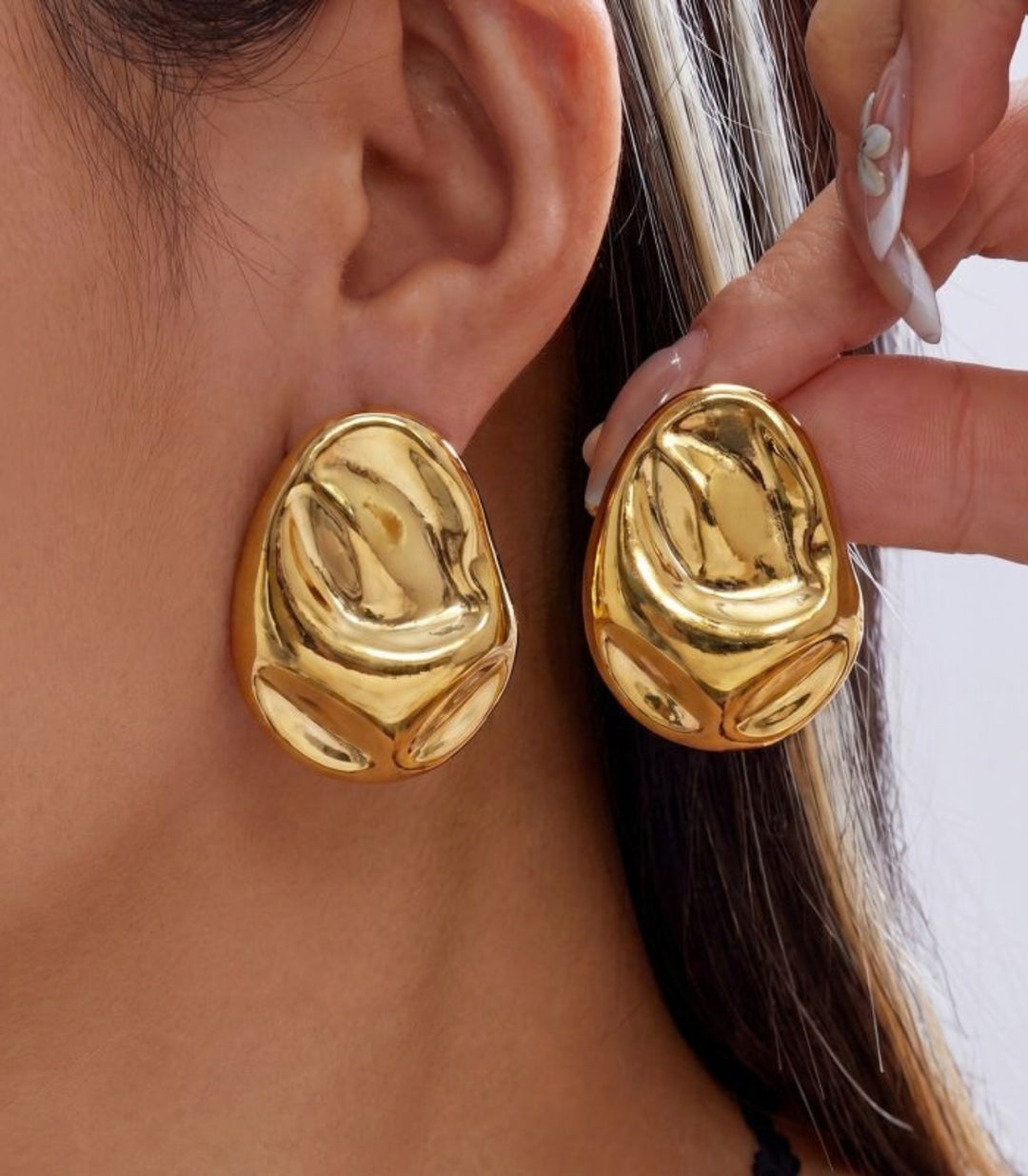 Aretes Lava Square Drop 18K