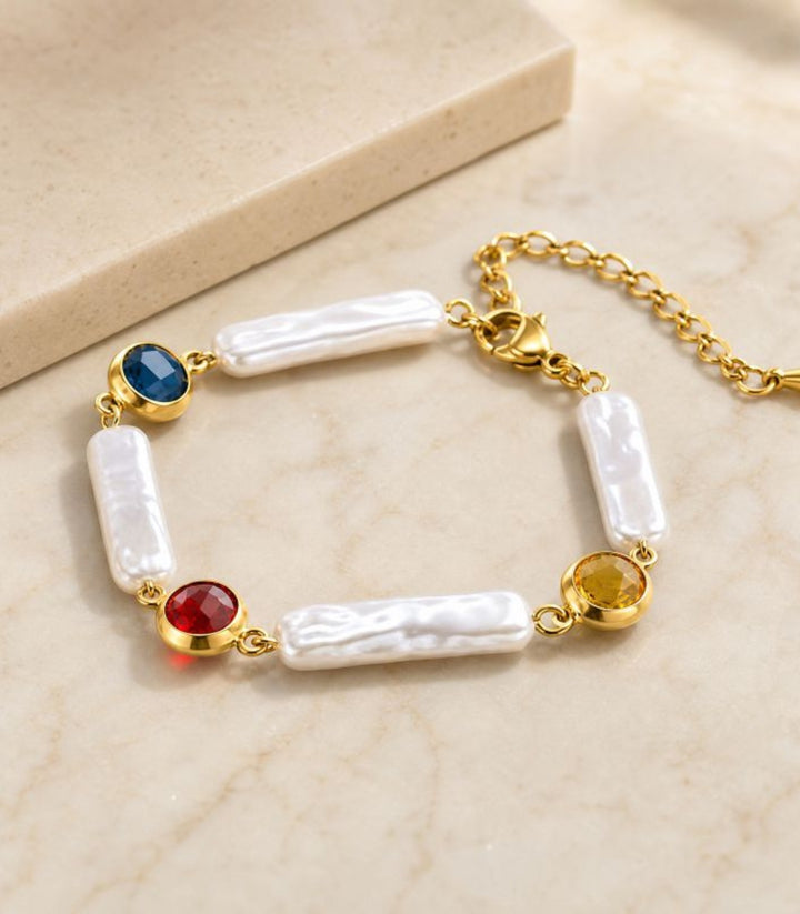 Brazalete Diamond Pearl 18K