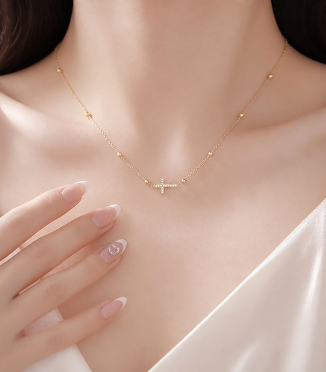 Collar Cuz con Zirconias 18K