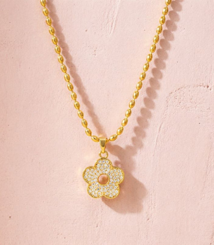 Collar Flor Crstal 18K