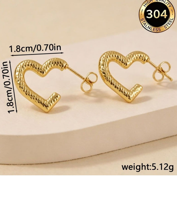 Aretes Heart Pattern