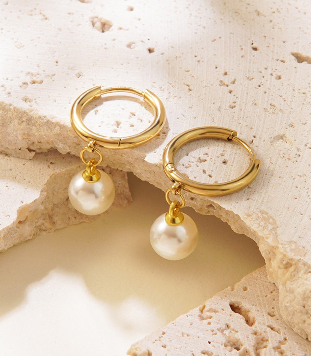 Aretes Pearl Hoop