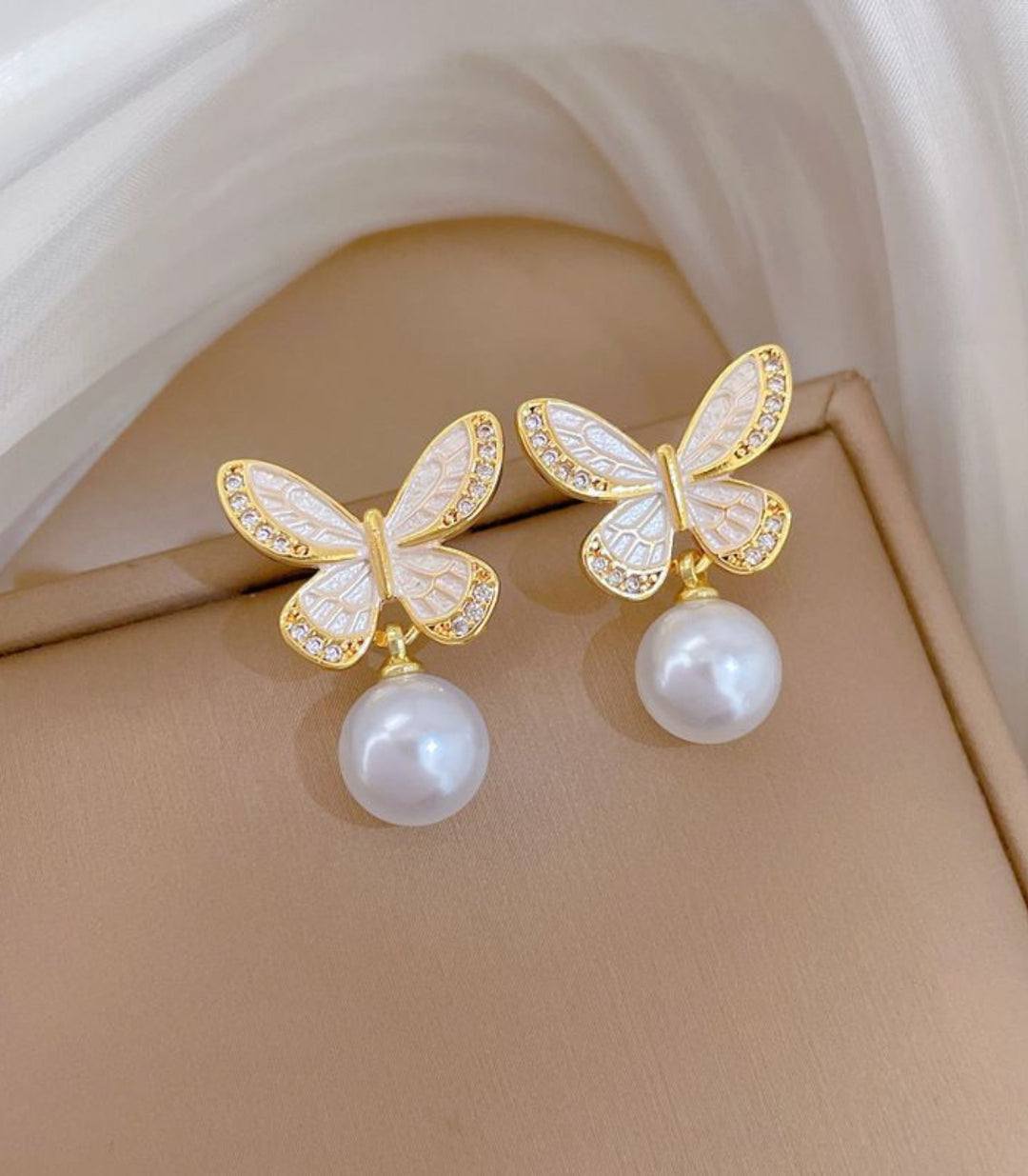 Aretes Pearl Butterfly