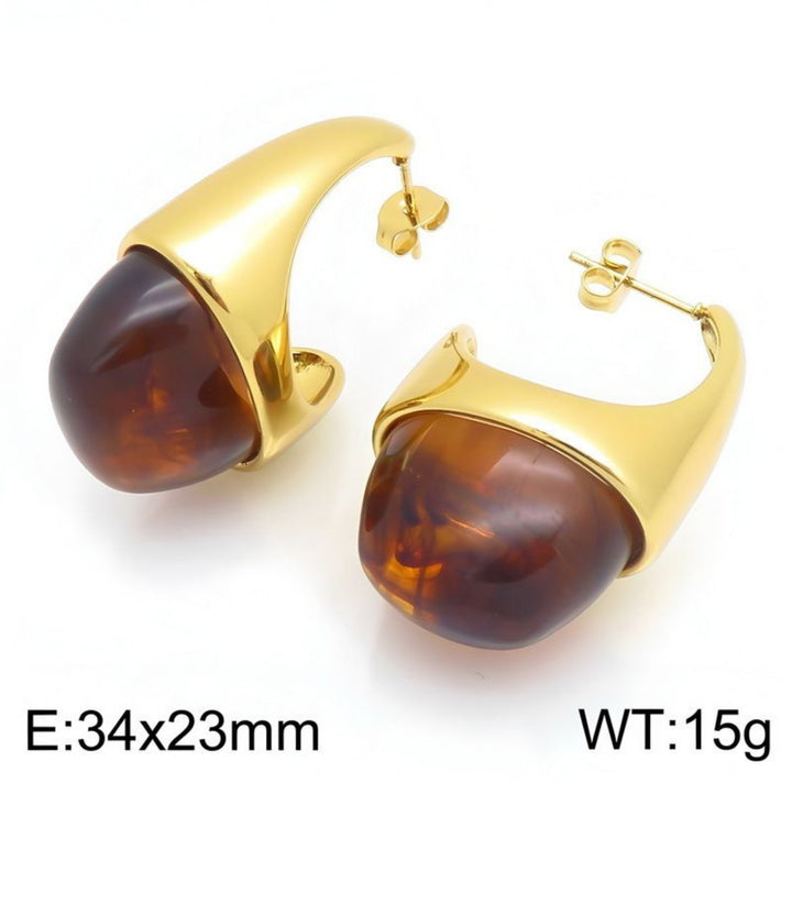 Aretes Faux Jade Jelly