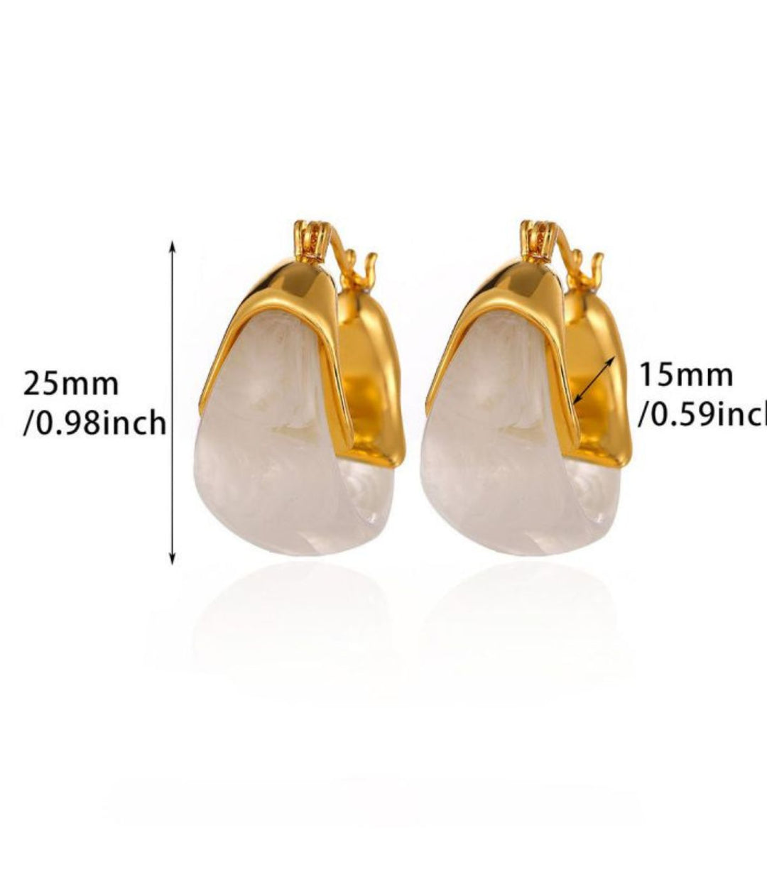 Aretes White 18K