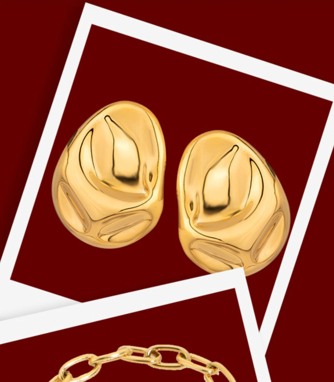 Aretes Gold Irregular