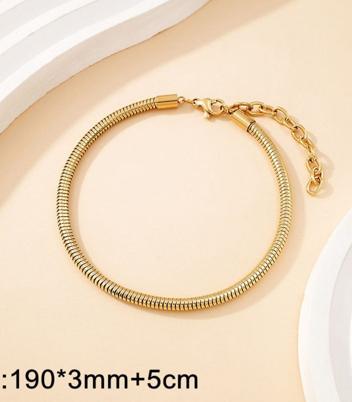 Brazalete Gold Minimalist Snake