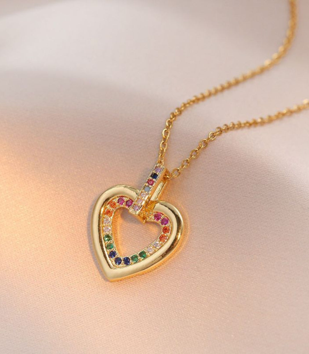 Collar Corazón Multicolor