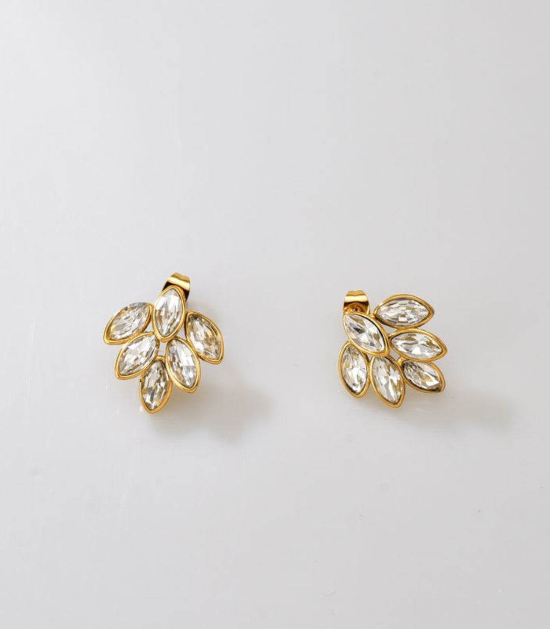 Aretes Leaf Marquise 18K