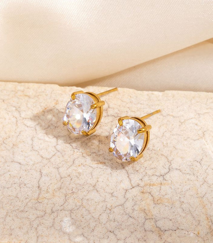 Aretes Zirconia Oval