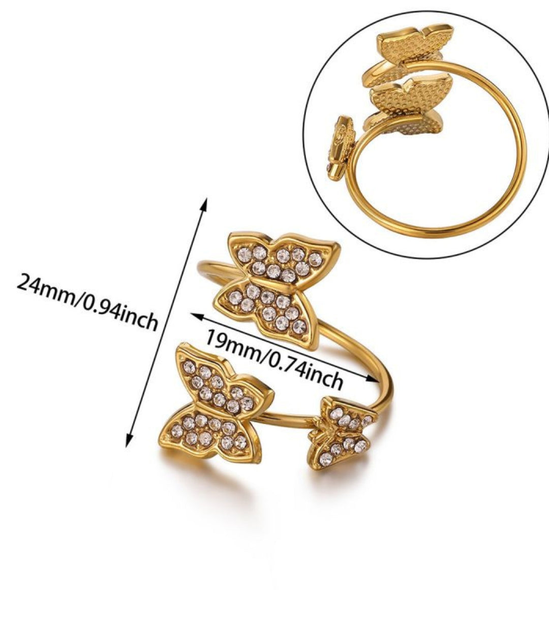 Anillo Diamond Set Butterfly