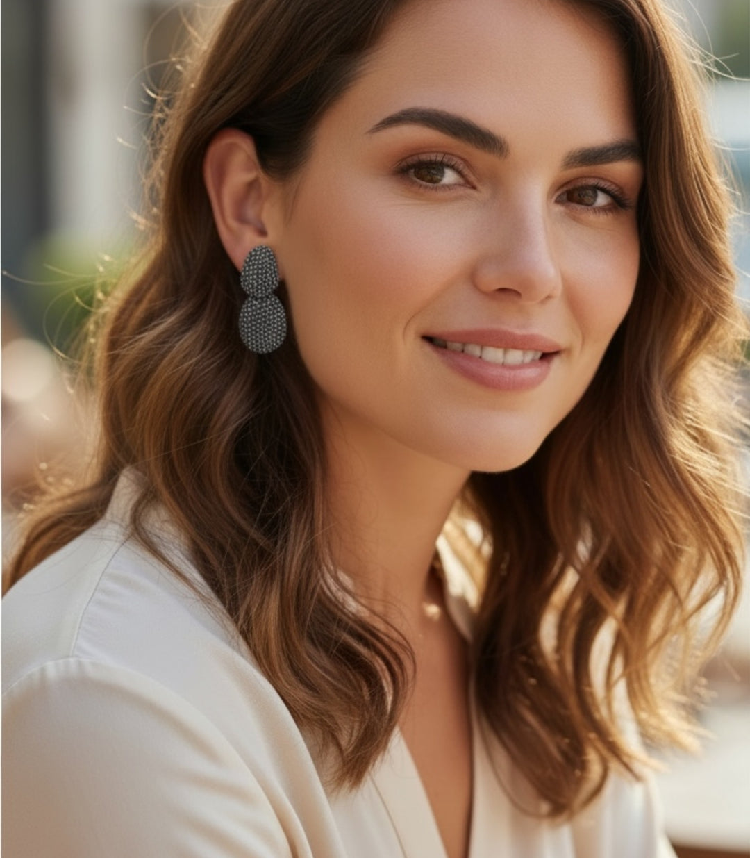 Aretes plata irregular shaped