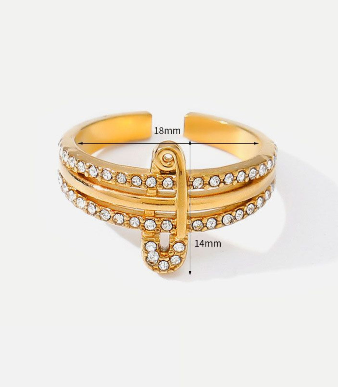 Anillo Paperclip Zircon