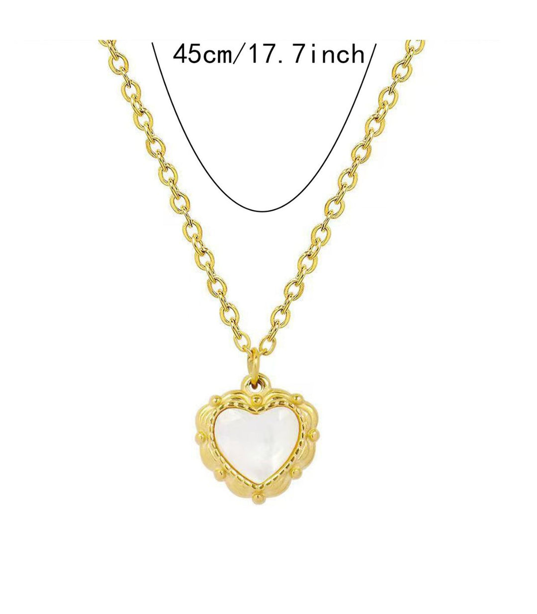 Collar Corazón Madre Perla