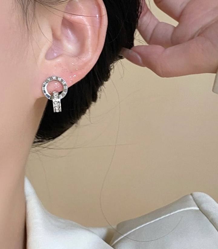 Aretes Silver Diamond Roman