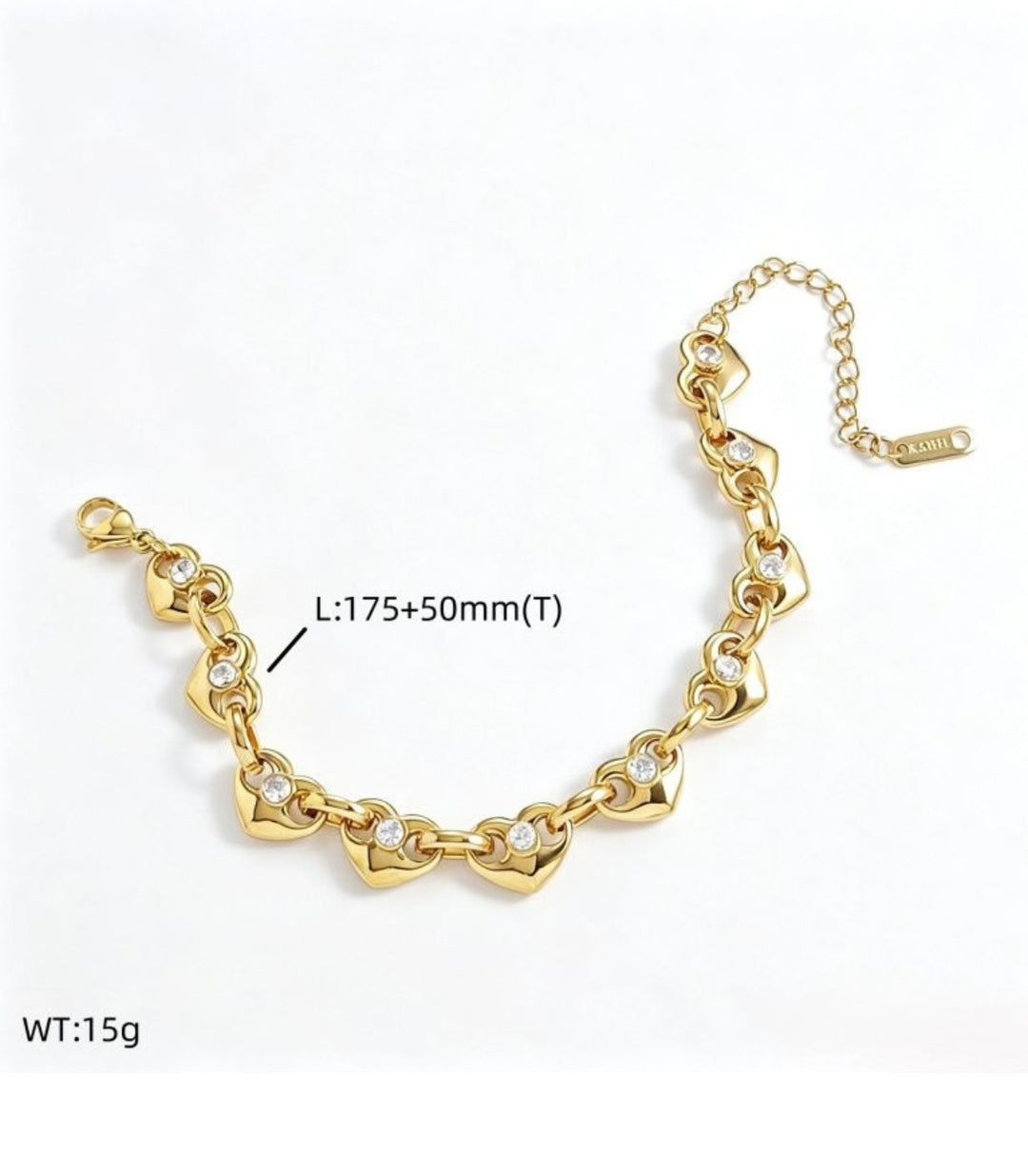 Brazalete Openwork Heart Diamond
