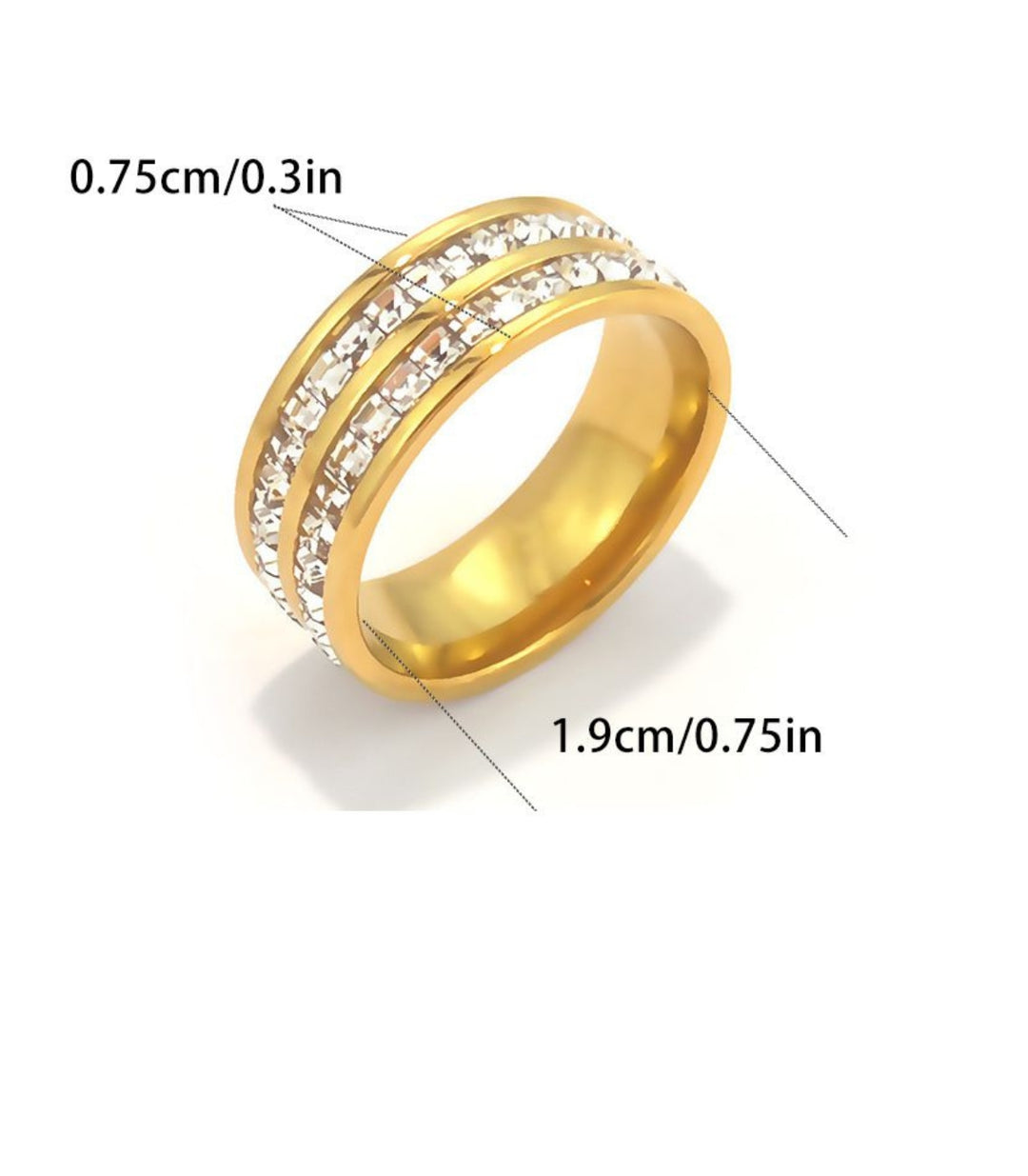 Anillo Gold Luxury Zirconias 18K 8