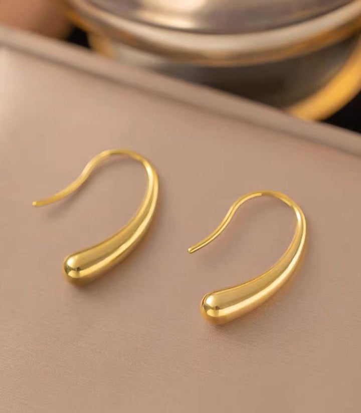 Aretes Dorado Teardrop