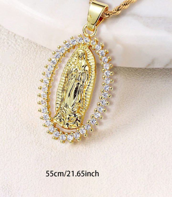 Collar Virgen con Zirconias