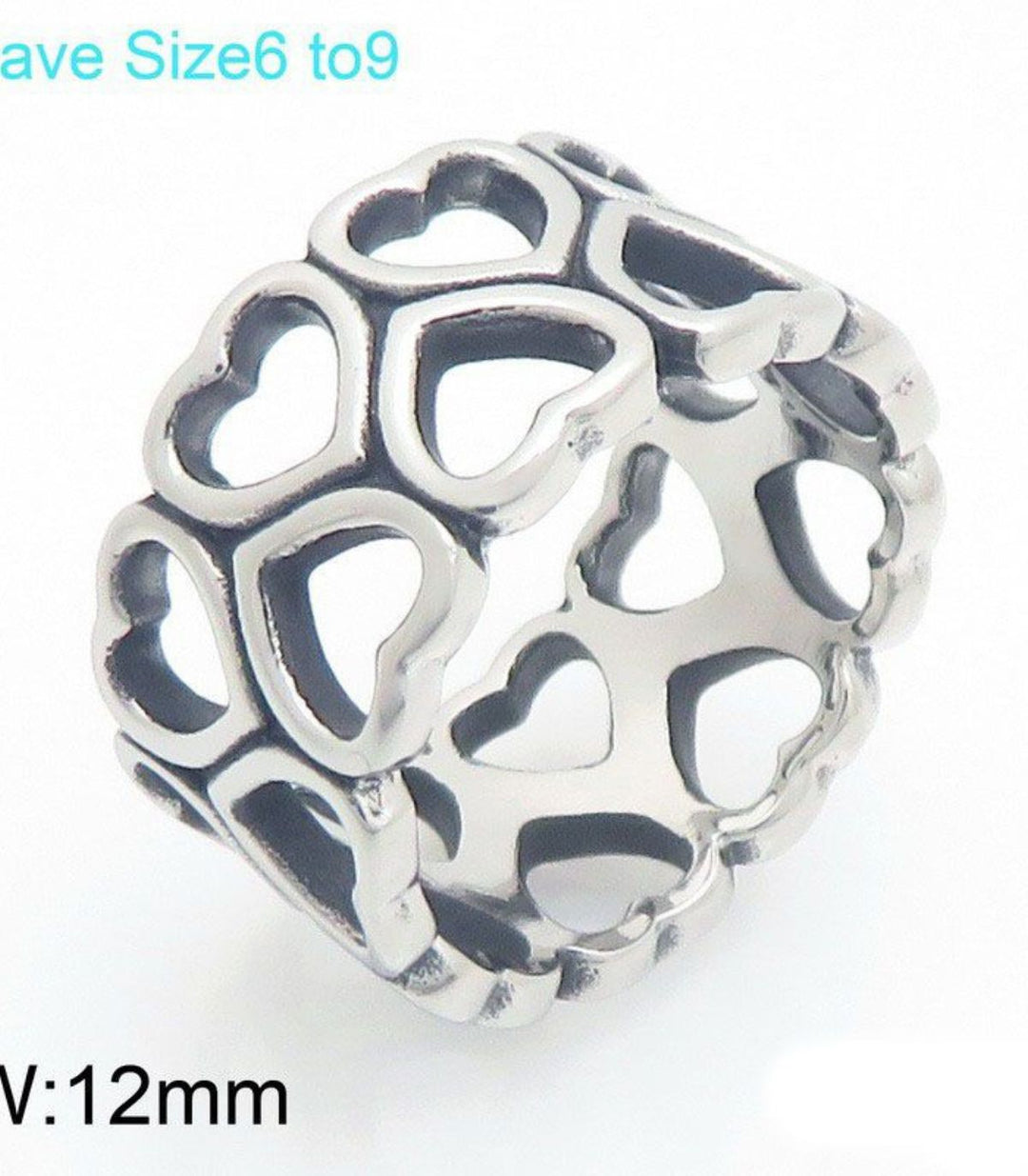 Anillo Plata Doble Corazones 7
