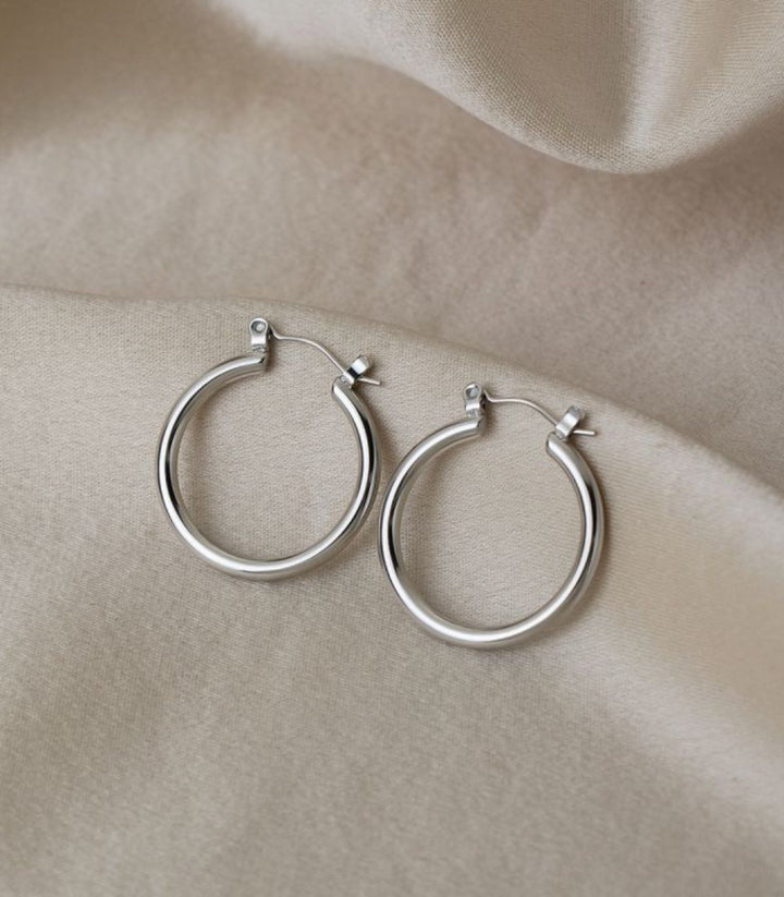 Aretes Silver Round