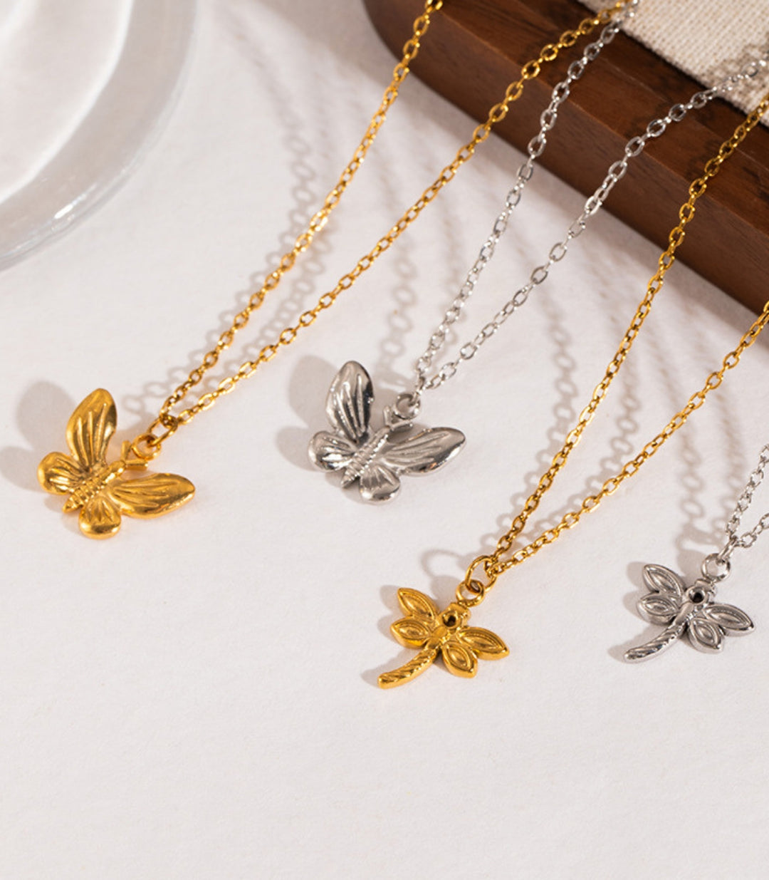 Collar Silver Dragonfly