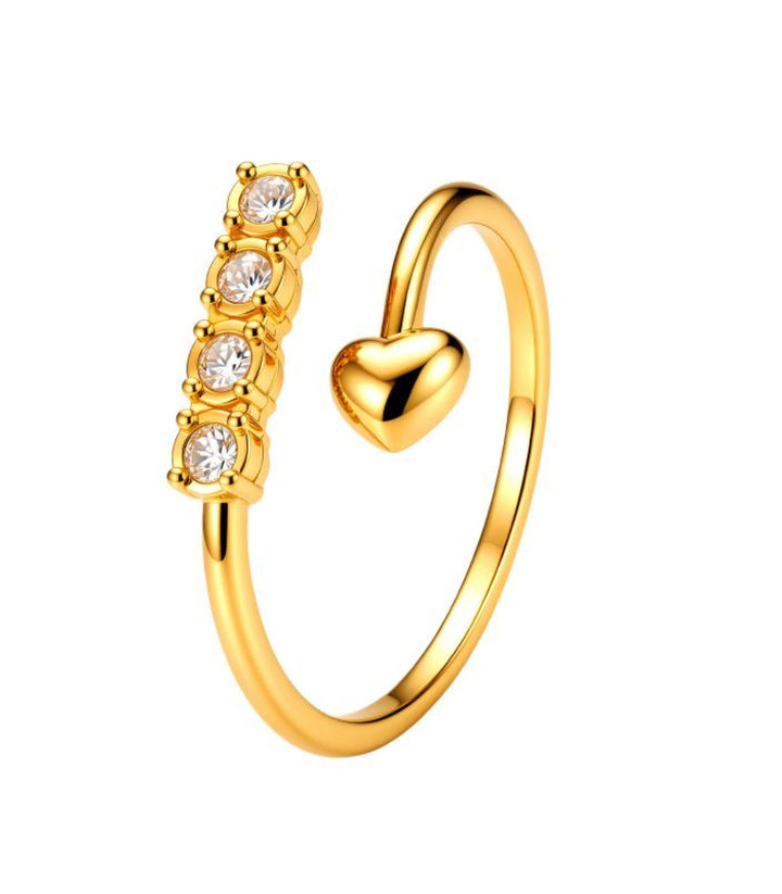 Anillo Corazón con Zirconias