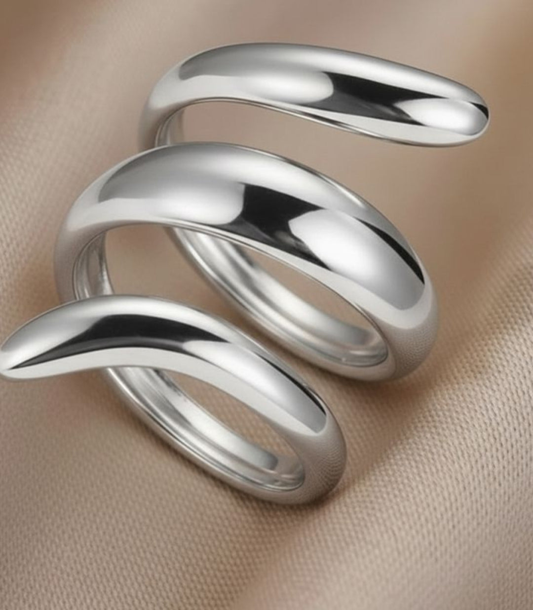 Anillo Abierto irregular plata 8