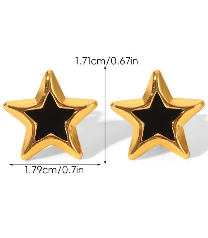 Aretes Estrellas Negras