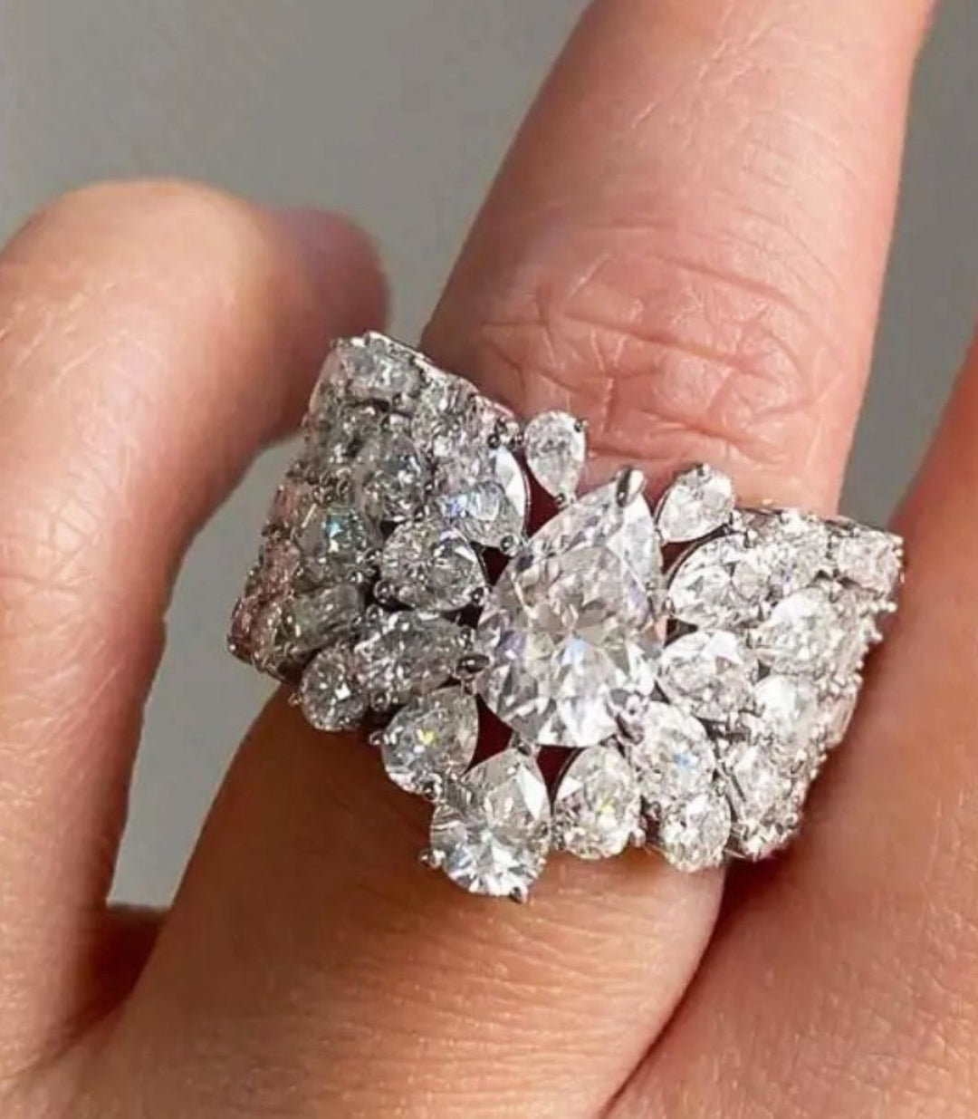 Anillo plata gota de agua 8