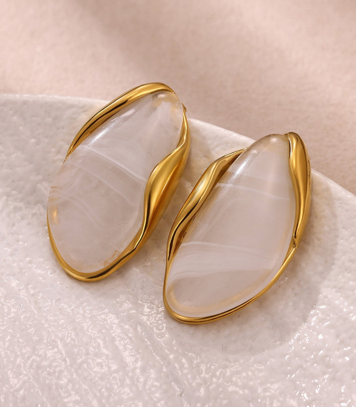 Aretes Irregular White 18k #10