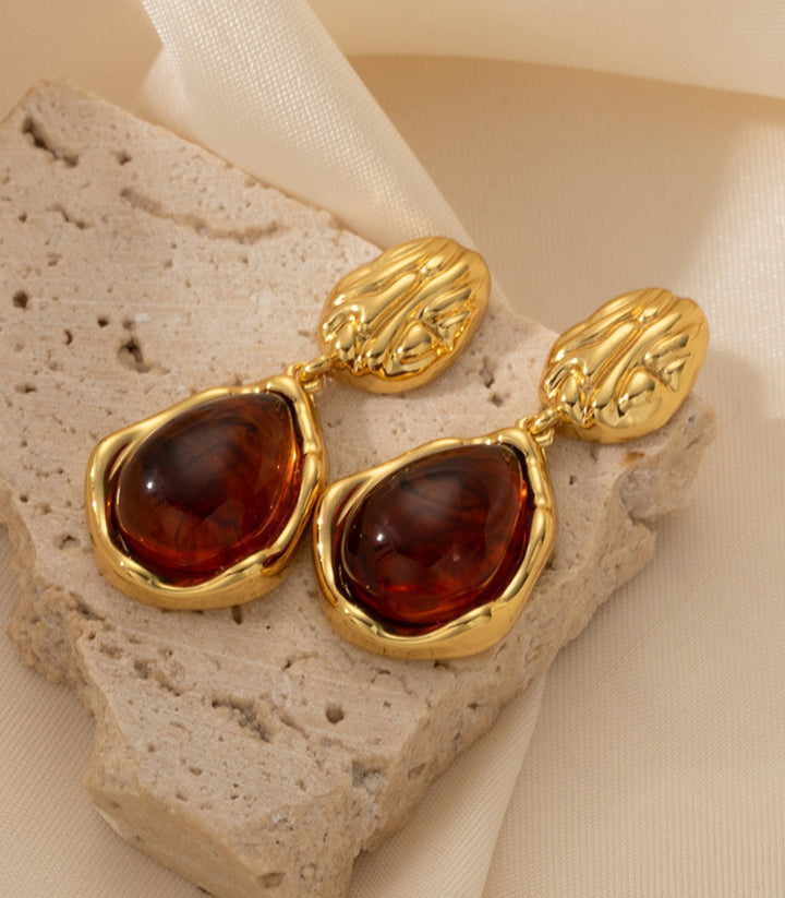 Aretes Amber Teardrop