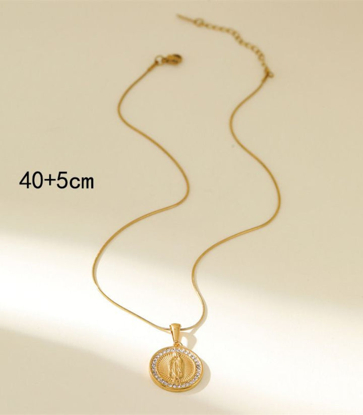 Collar round diamond virgen