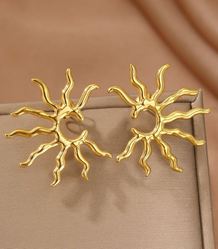 Aretes Dorados Sol