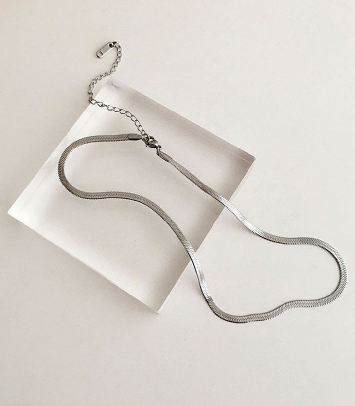 Collar Snake Bone Silver 18k