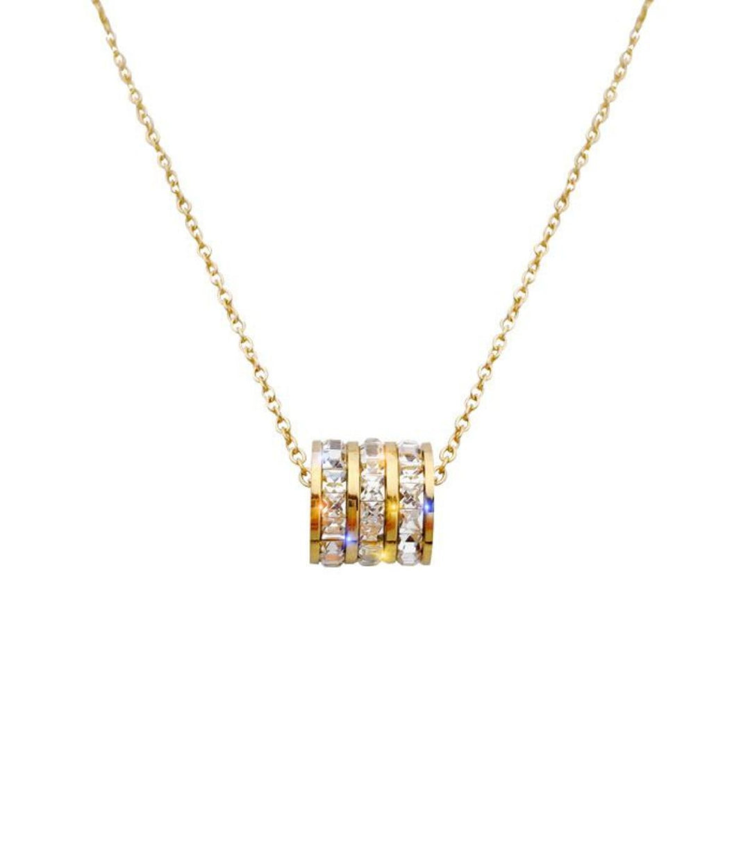 Collar Three Ringed Gold Diamond