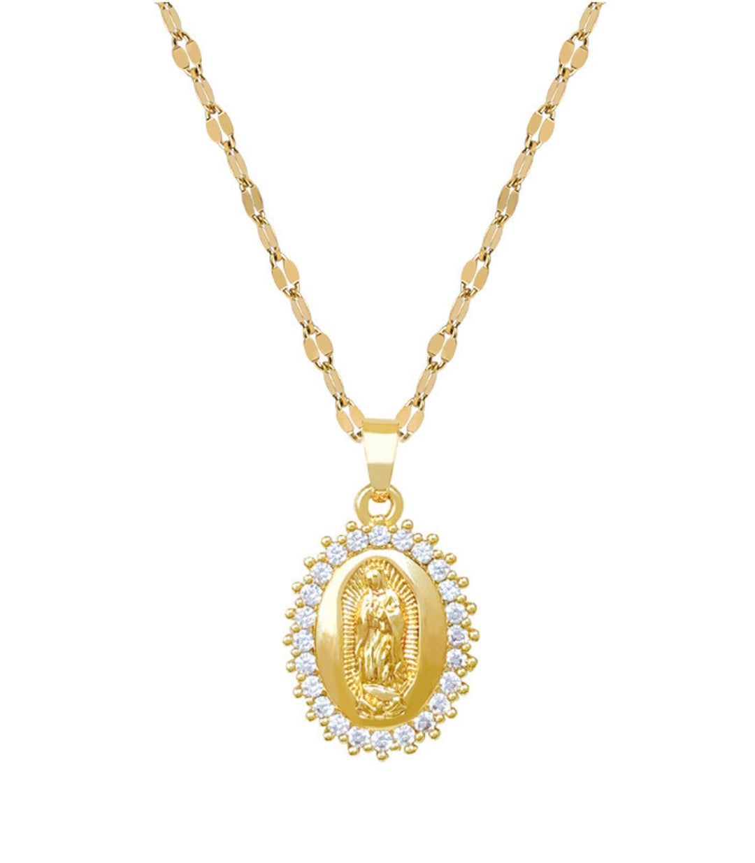 Collar Virgen con Zirconias