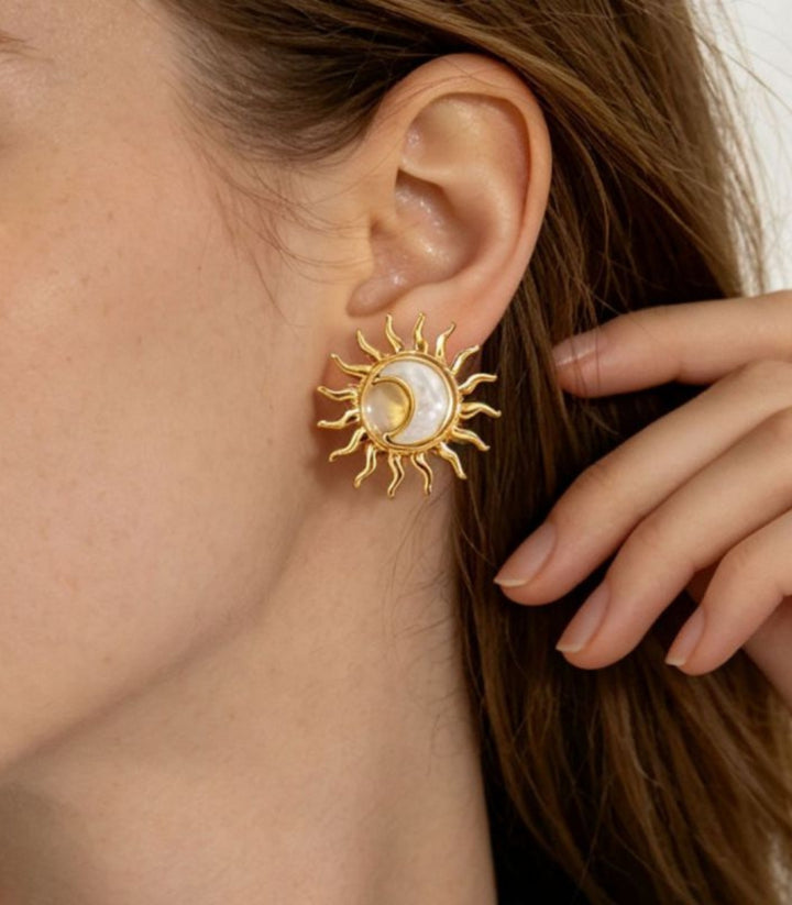 Aretes Moon Sun Stud