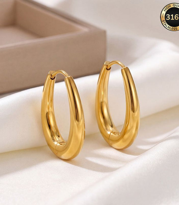 Aretes Oval Hoop