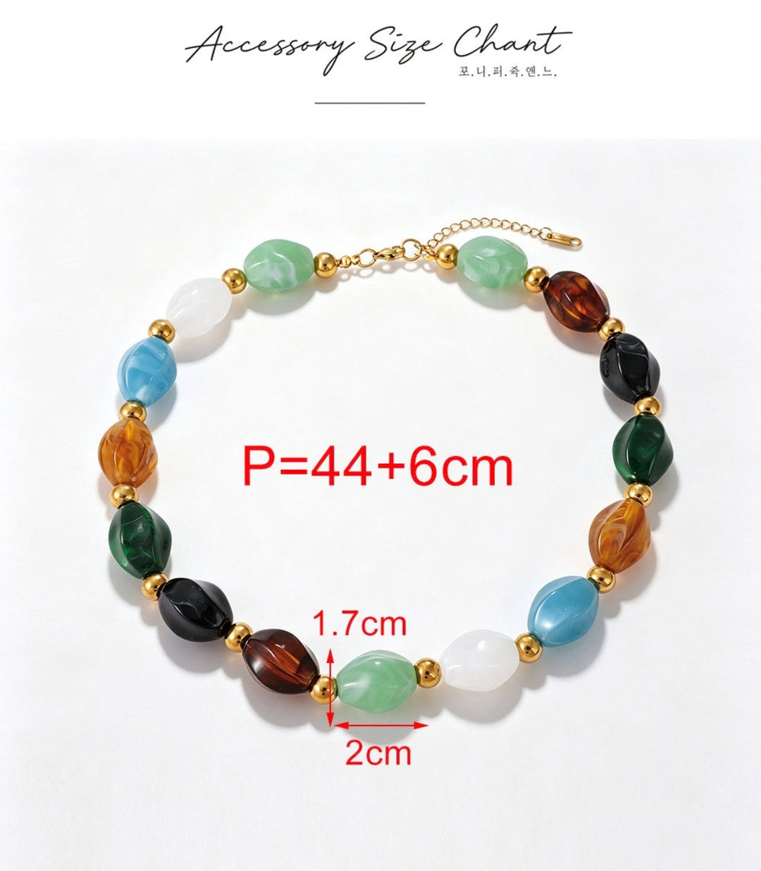 Collar Color Oval Beads