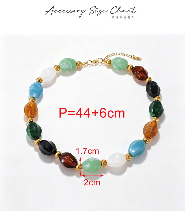 Collar Color Oval Beads