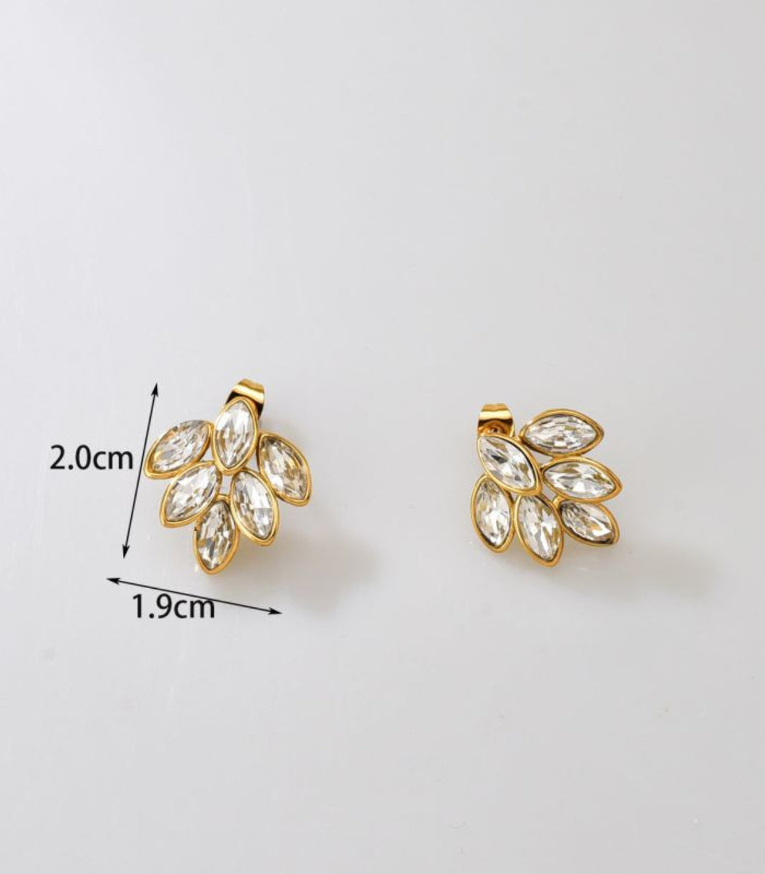 Aretes Leaf Marquise 18K