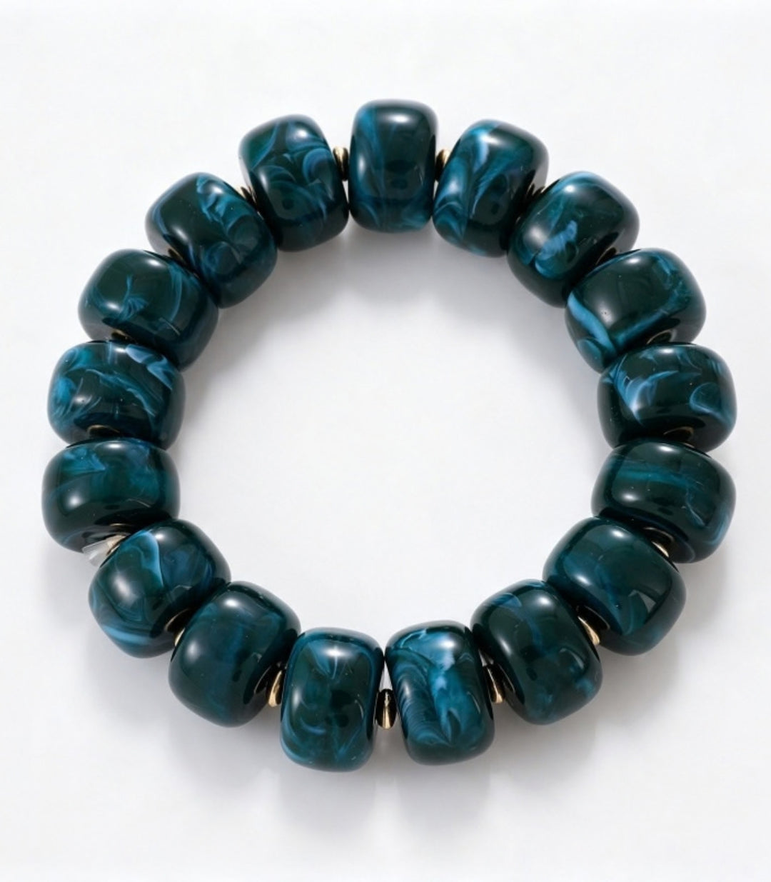 Brazalete Blue Green Resin