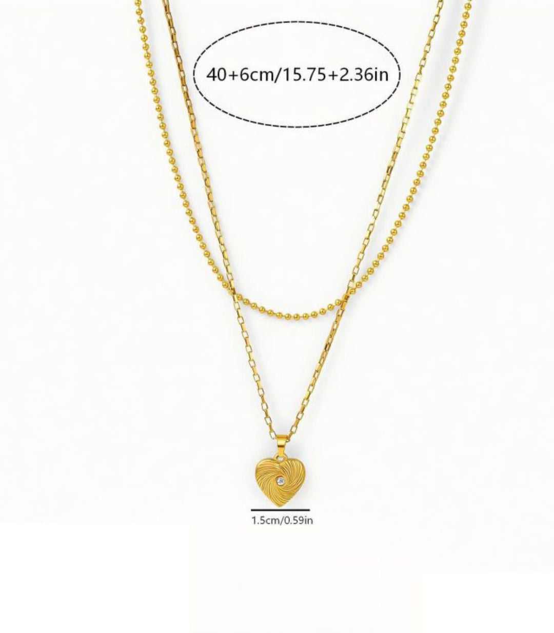 Collar Heart Double Layer